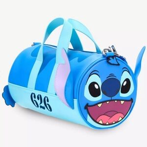 NWT Loungefly Stitch 626 Barrel Log Duffle Bag